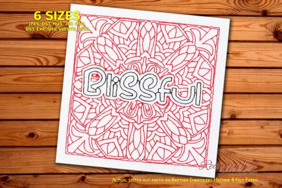 Blissful Word Embroidery Design Review
