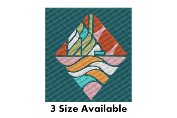 Colorful Abstract Boat Embroidery Review