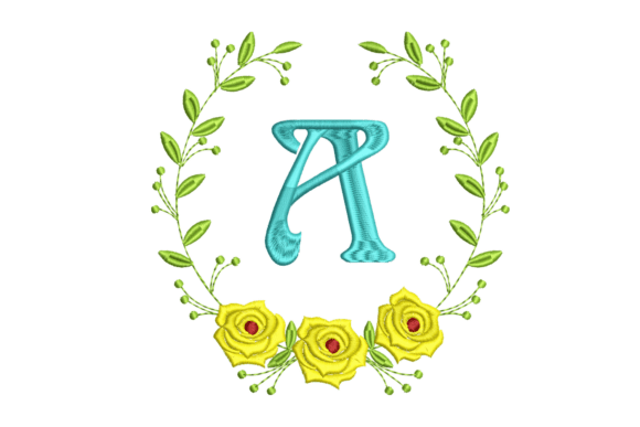 Floral Monogram a Embroidery Design Review