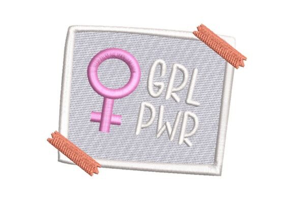 GRL PWR Female Symbol Patch Embroidery Design