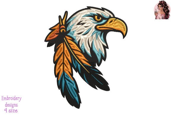 Tribal Eagle Emblem Embroidery for Holiday Collections